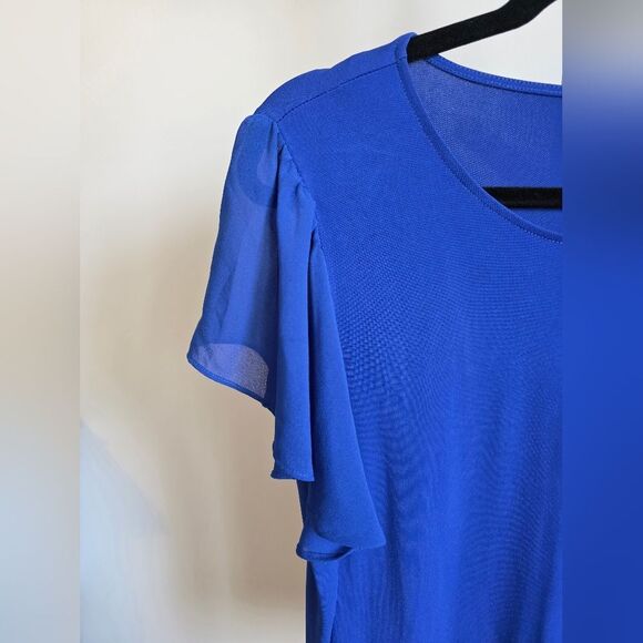 💫2 For $30💫 Bundle Corresponding Items For Deal!!! Calvin Klein Blue Blouse - Picture 2 of 4